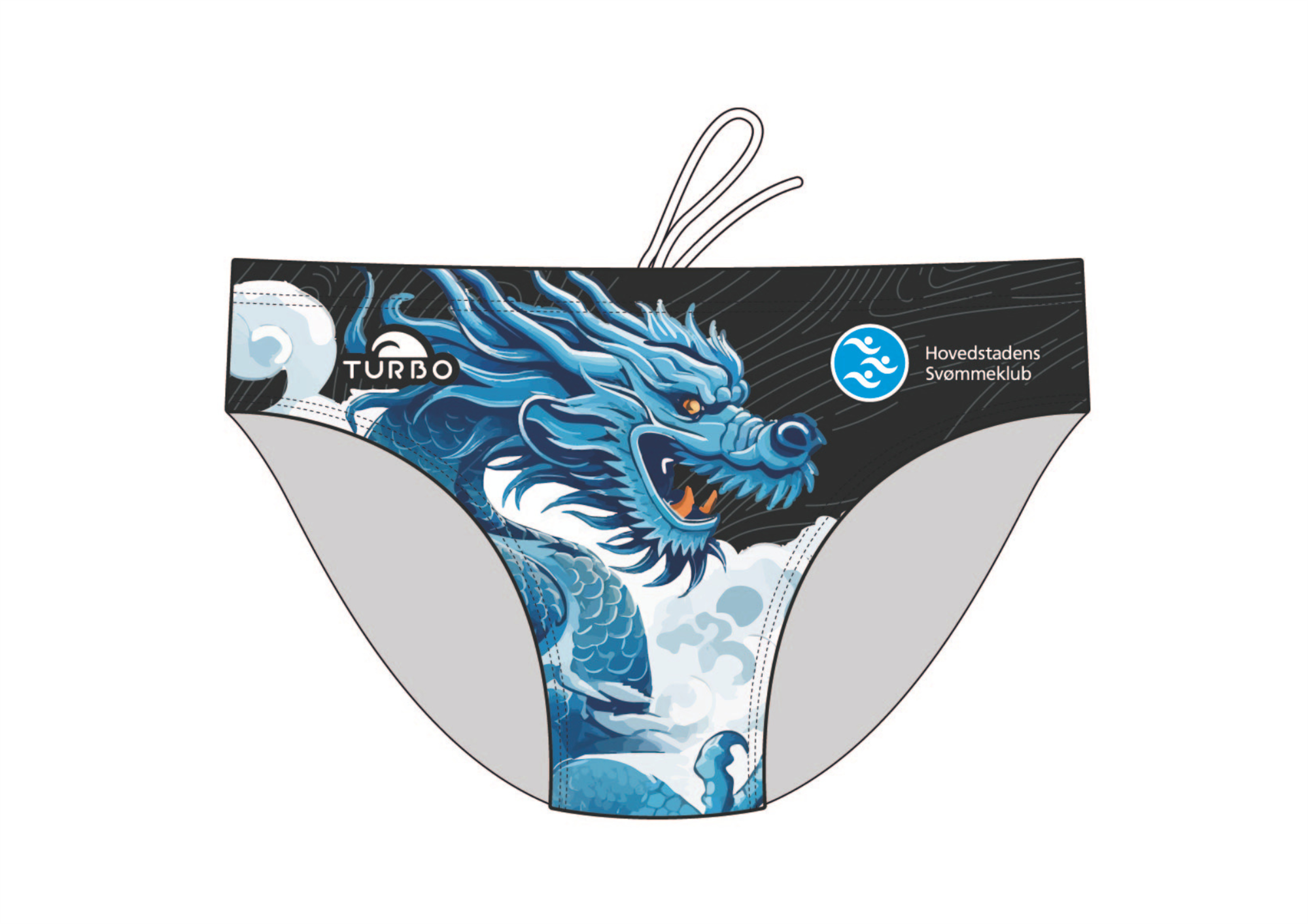 TURBO - Vandpolo Brief Dragon design - Drenge
