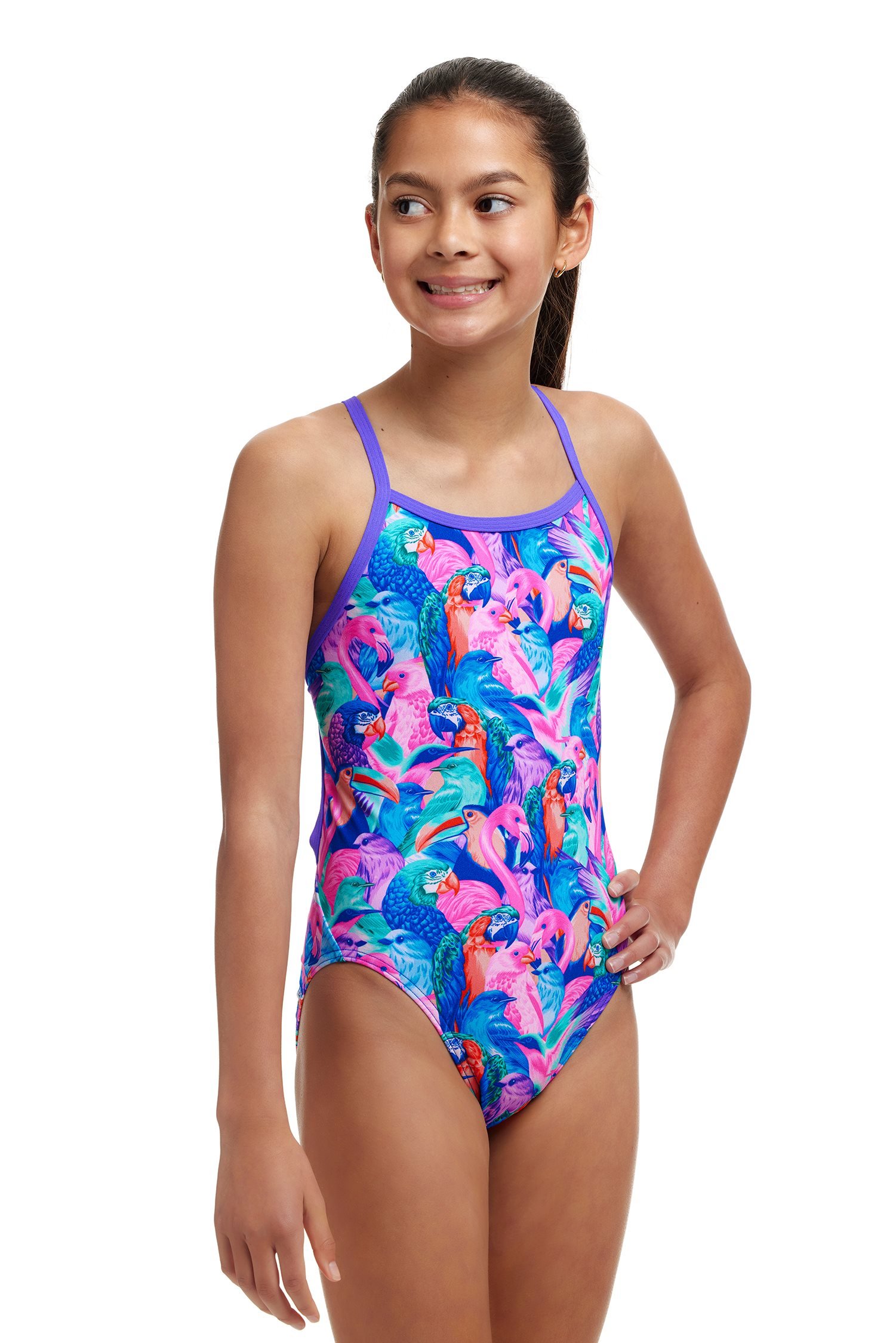 Funkita - Girl's Single Strap One Piece - Birds Gone Wild 