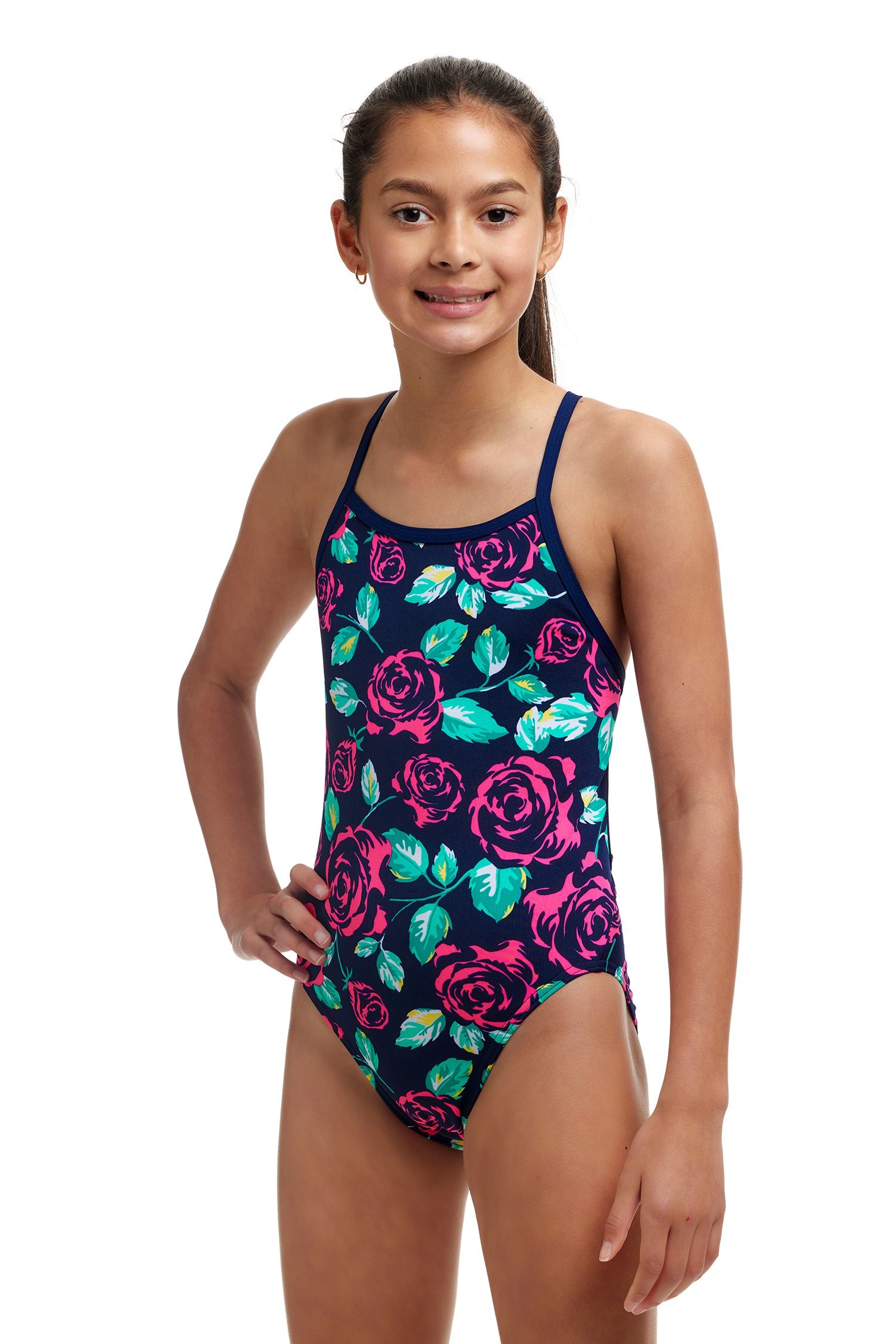 Funkita - Girl's Single Strap One Piece - Feeling Rosy 