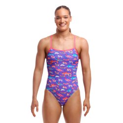 Funkita -  Ladies Single Strap One Piece - Doggie Paddle