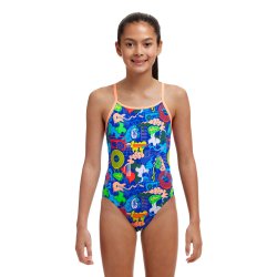 Funkia - Girl's Diamond Back One Piece - Blues Baby
