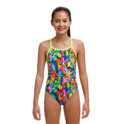 Funkia - Girl's Diamond Back One Piece - Bright Birds