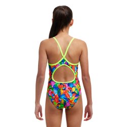 Funkia - Girl's Diamond Back One Piece - Bright Birds