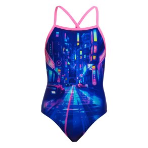 Funkita - Girl's Strapped In One Piece Cyber City
