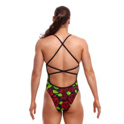 Funkita - Ladies Strapped In One Piece - Black Rose