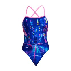 Funkita - Ladies Strapped In One Piece Cyber City