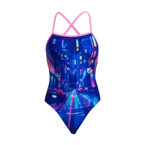 Funkita - Ladies Strapped In One Piece Cyber City