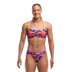 Funkita - Ladies Swim Crop Top - Summer Swirl
