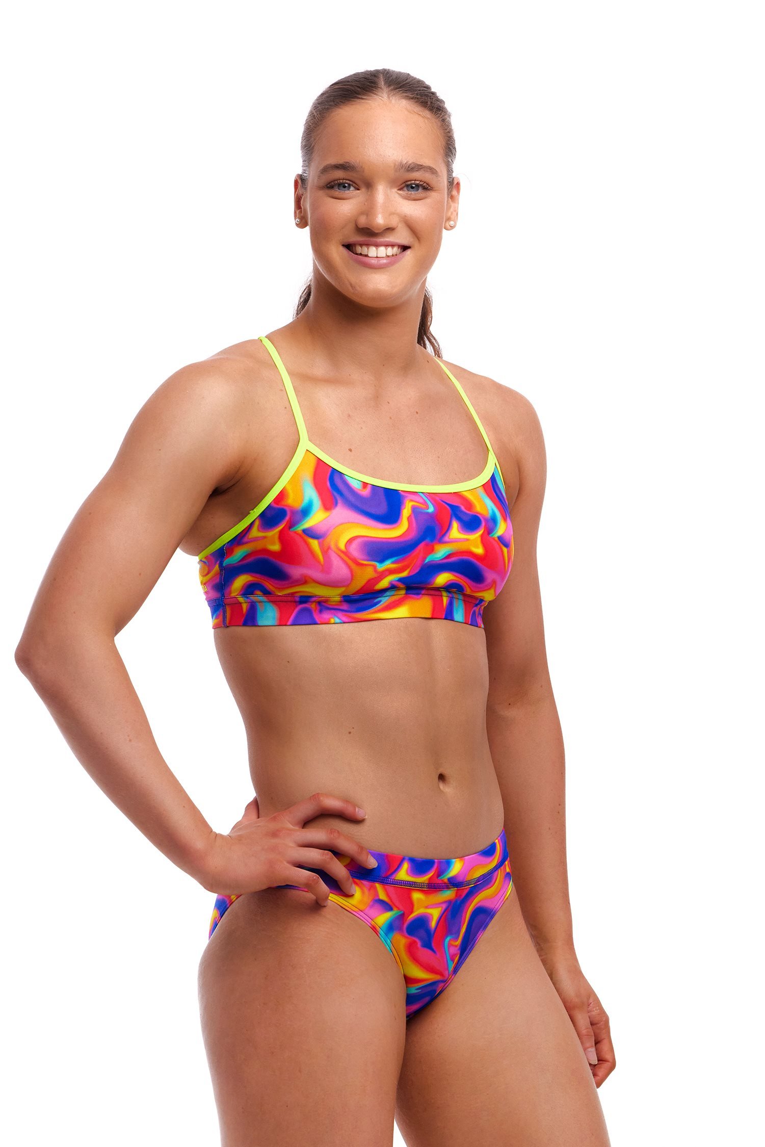 Funkita - Ladies Swim Crop Top - Summer Swirl