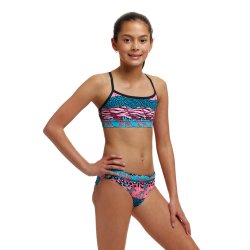 Funkita - Girl's Swim Crop Top Wild Things