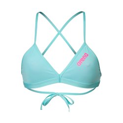 Arena - Women's Team Swim Top Tie Back Solid (Water-Shocking Pink )