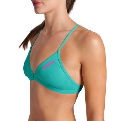 Arena - Women's Team Swim Top Tie Back Solid (Water-Shocking Pink )
